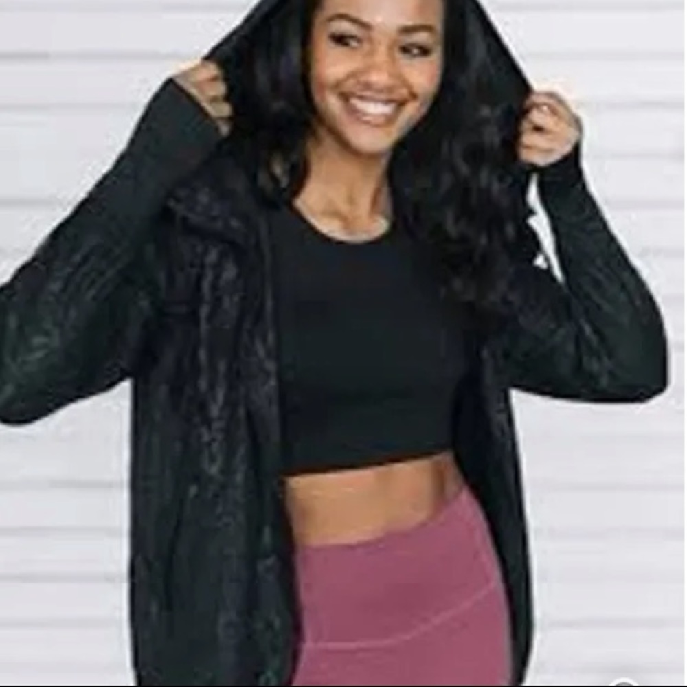 ZYIA Active Black Cheetah Print Bomber Jacket Size Large